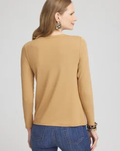 Clearance Touch Of Cool™ Embellished Leopard Layering Tee Tops