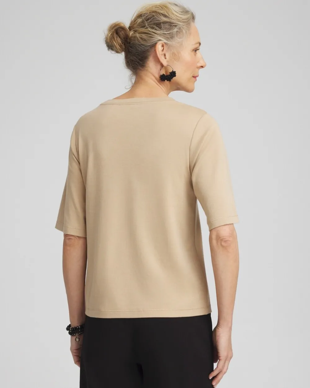 Hot Touch Of Cool™ Embellished Placed Floral Tee Tops