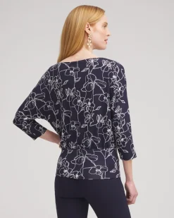 Store Touch Of Cool™ Floral Banded Hem Top Tops