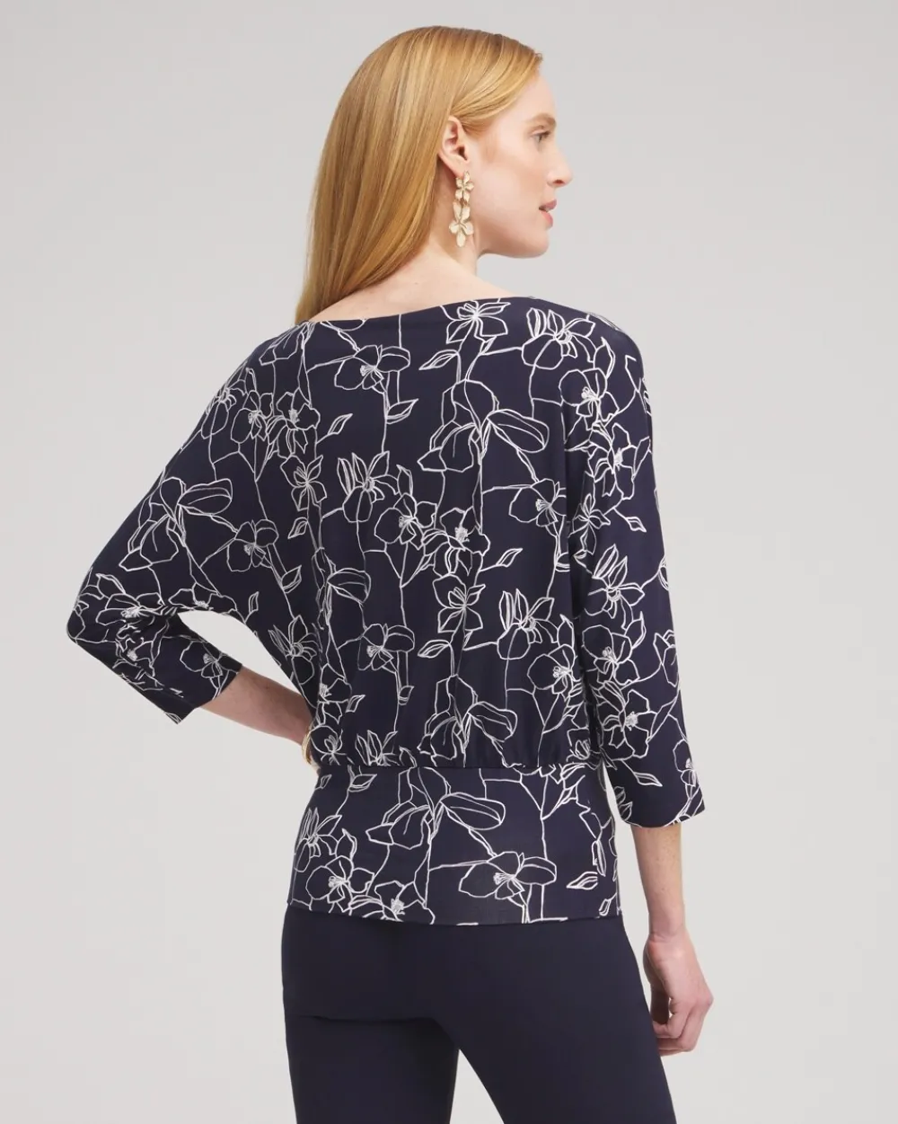 Store Touch Of Cool™ Floral Banded Hem Top Tops