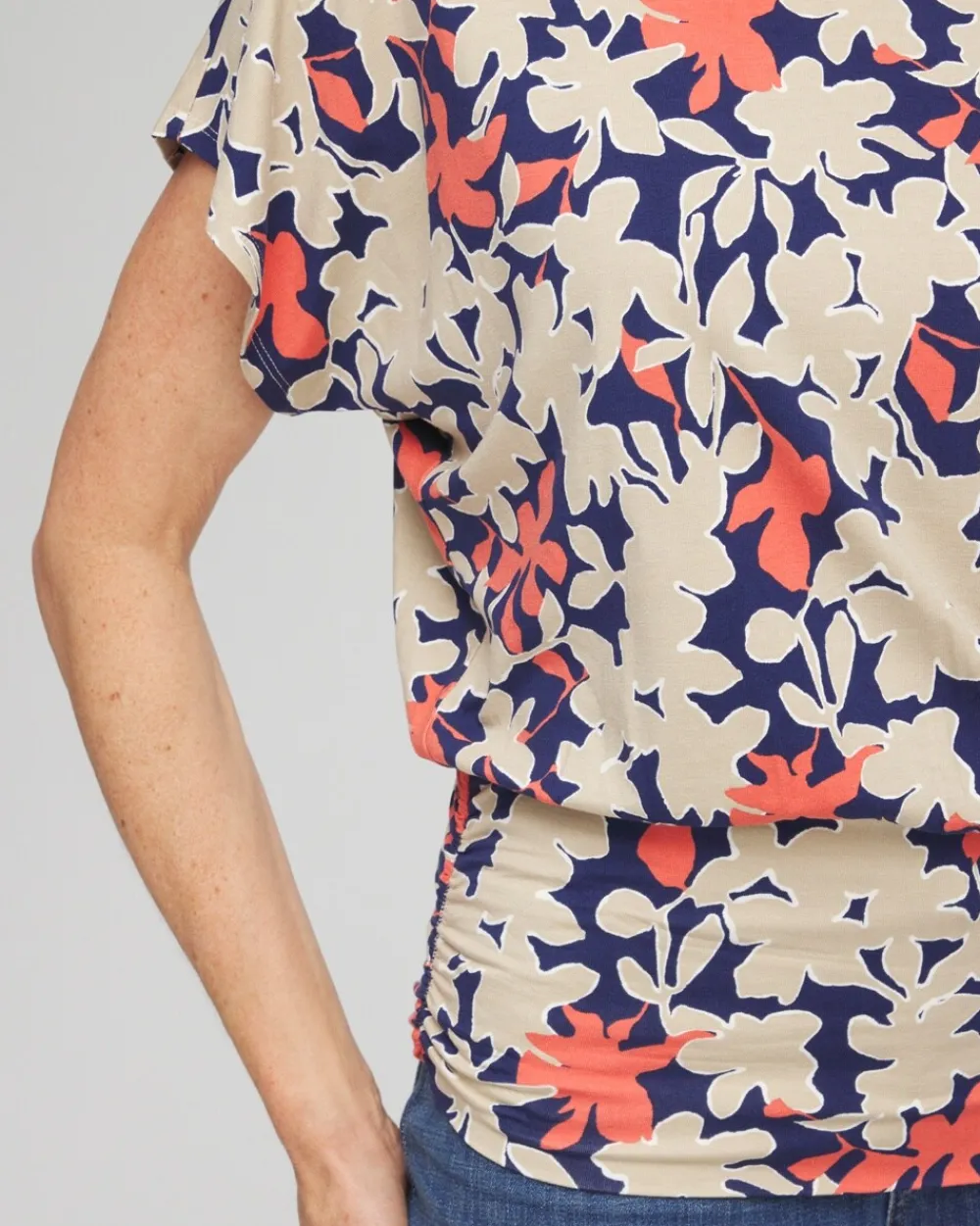 Cheap Touch Of Cool™ Floral Banded Hem Top Tops