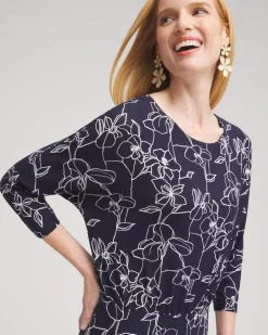 Store Touch Of Cool™ Floral Banded Hem Top Tops