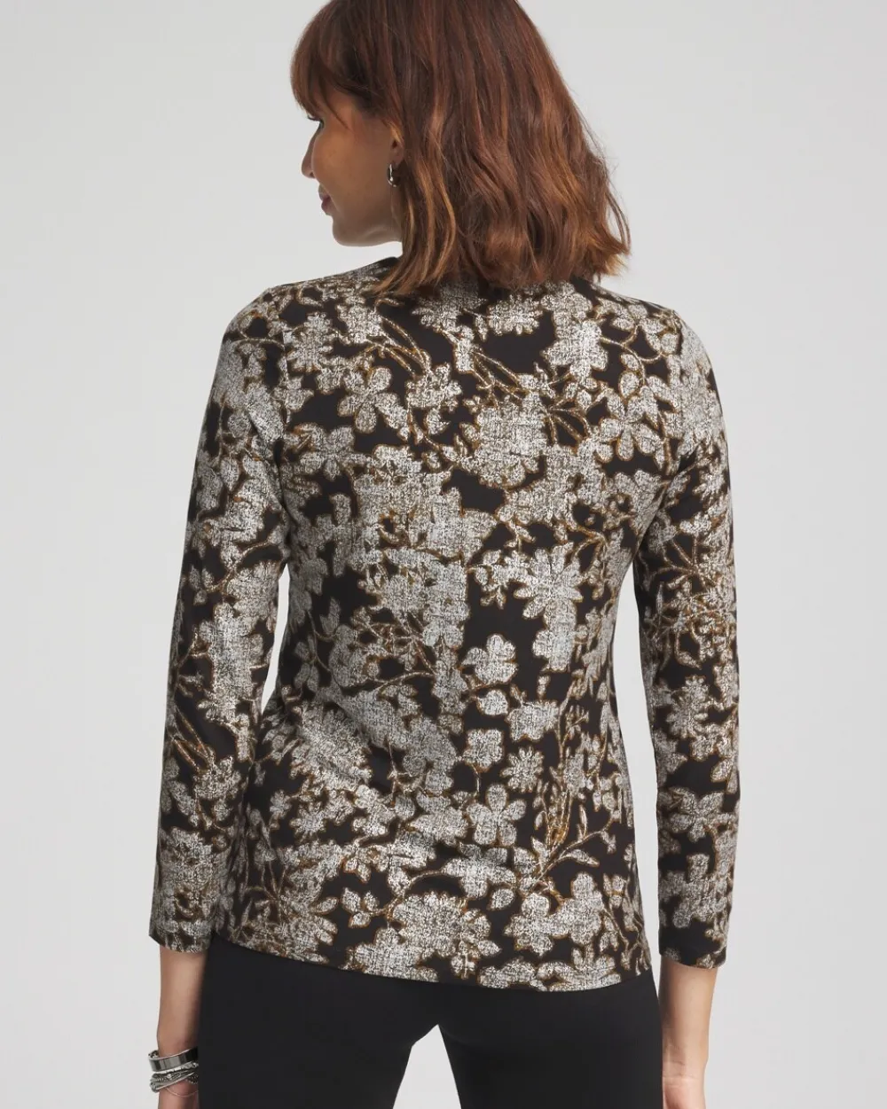 Hot Touch Of Cool™ Floral Foil Layering Tee Tops | Tees