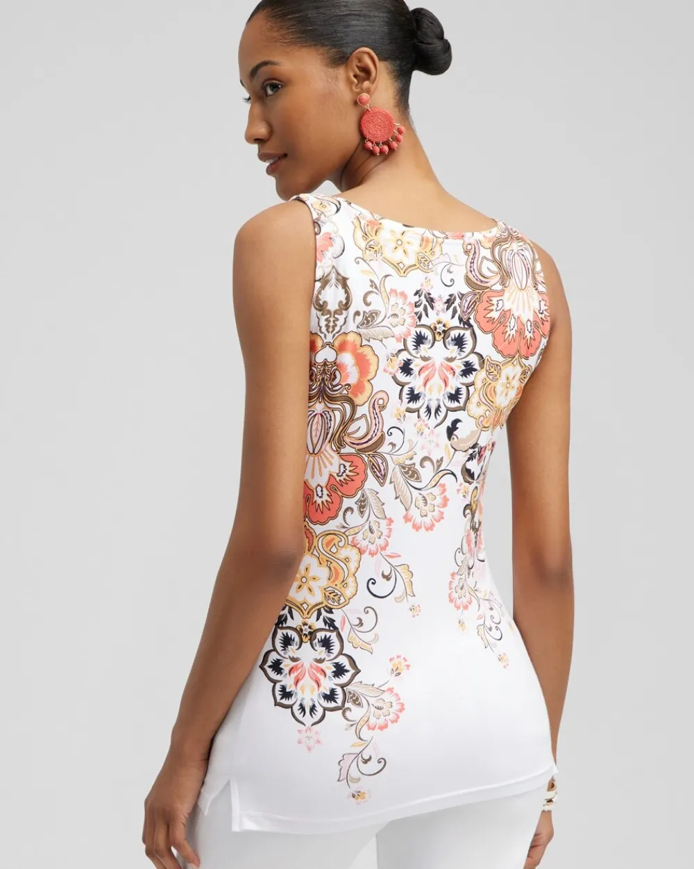 Discount Touch Of Cool™ Floral Polished Tank Tops