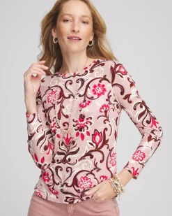 Cheap Touch Of Cool™ Floral Scroll Layering Tee Tops | Tees