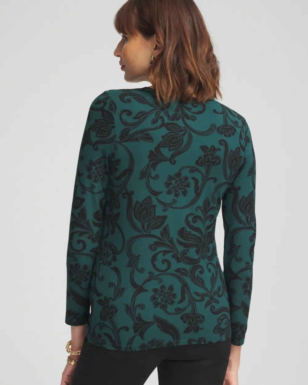 Discount Touch Of Cool™ Floral Scroll Layering Tee Tops
