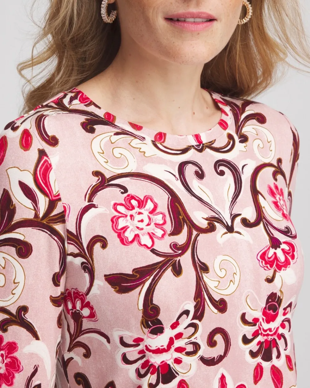 Cheap Touch Of Cool™ Floral Scroll Layering Tee Tops | Tees