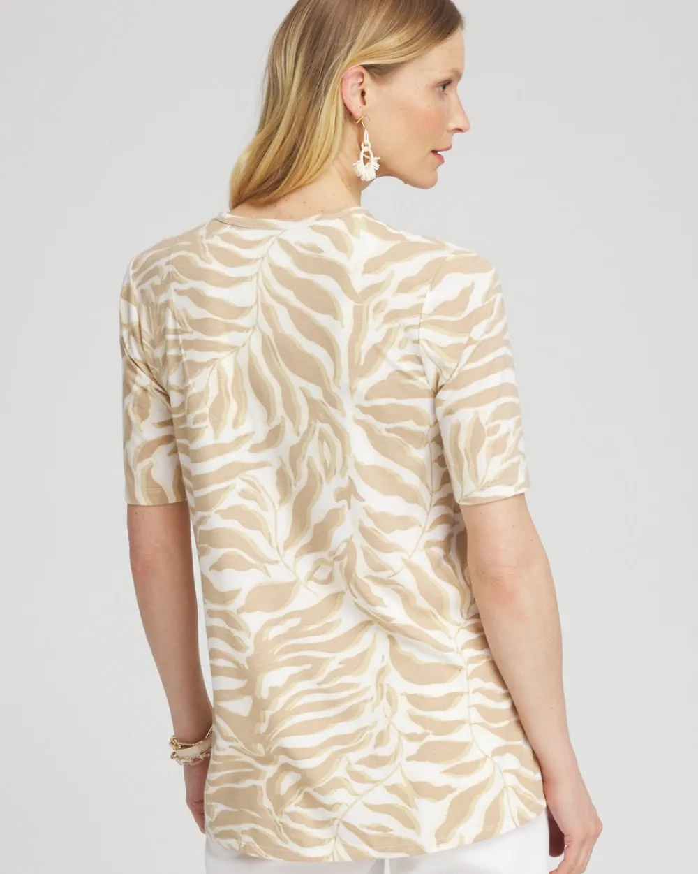 Sale Touch Of Cool™ Leaves Modern Tunic Tops