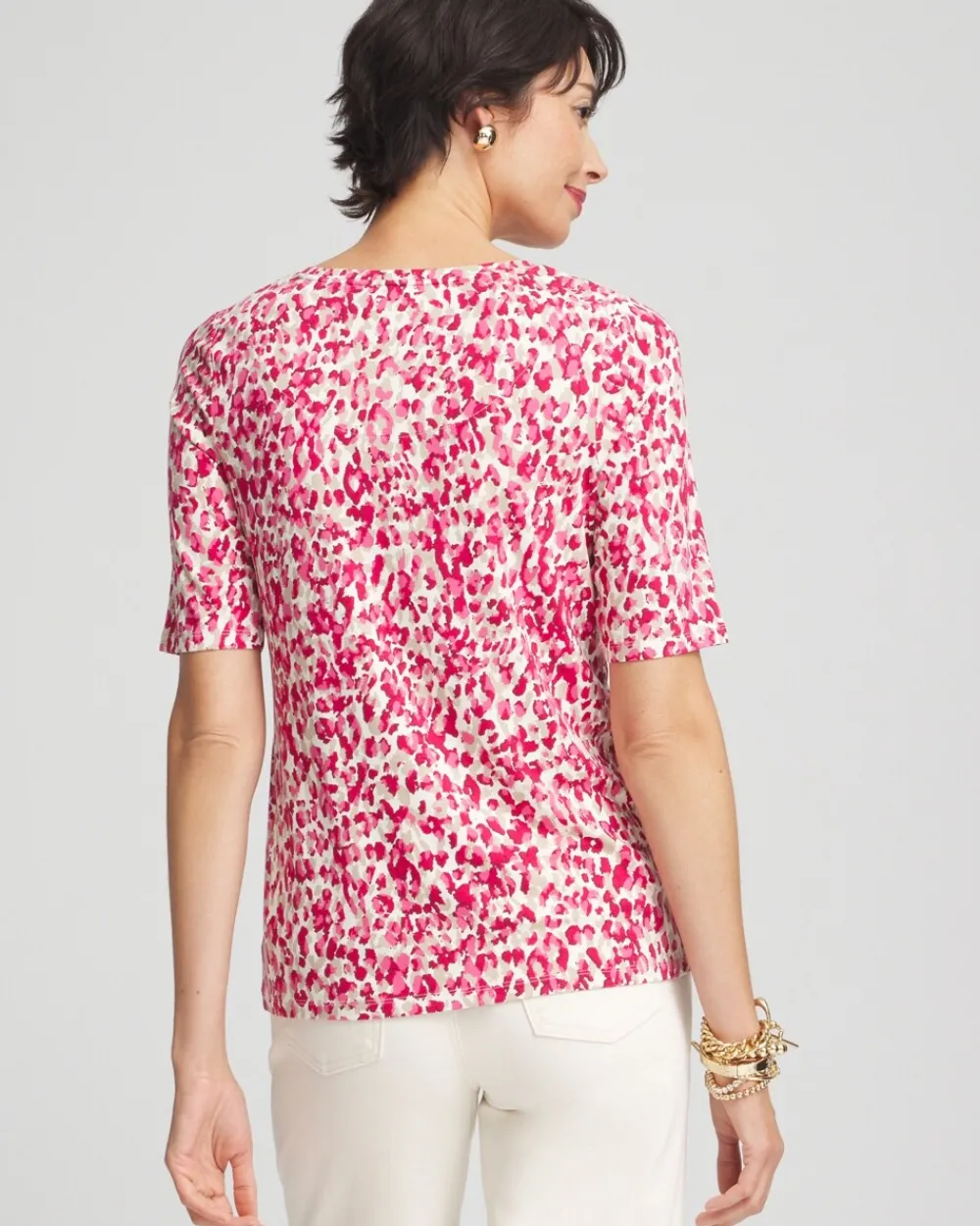 Cheap Touch Of Cool™ Leopard Short Sleeve Tee Tops