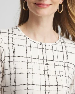 Outlet Touch Of Cool™ Plaid Long Sleeve Layering Tee Tops