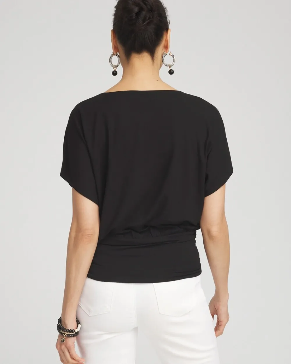 Outlet Touch Of Cool™ Ruched Banded Hem Top Tops