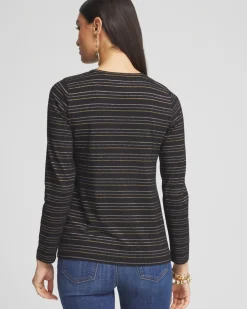 Clearance Touch Of Cool™ Shine Stripes Layering Tee Tops | Tees