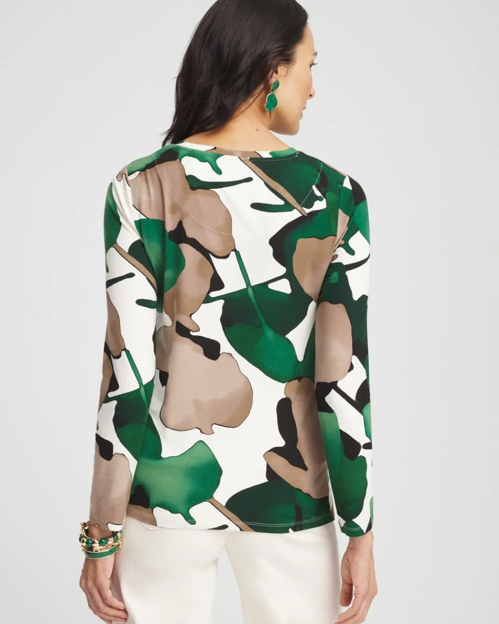 Shop Touch Of Cool™ Watercolor Long Sleeve Layering Tee Tops