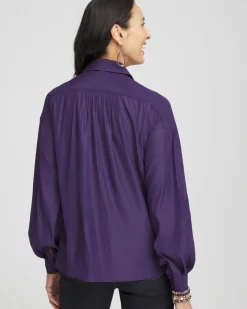 Discount Trapunto Shoulder Blouse Tops | Blouses & Shirts