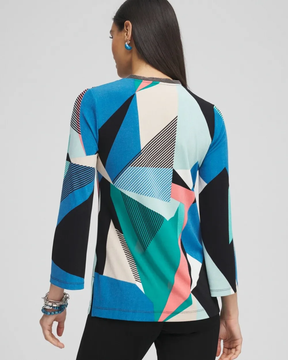New Travelers™ Beaded V-neck Tunic Tops