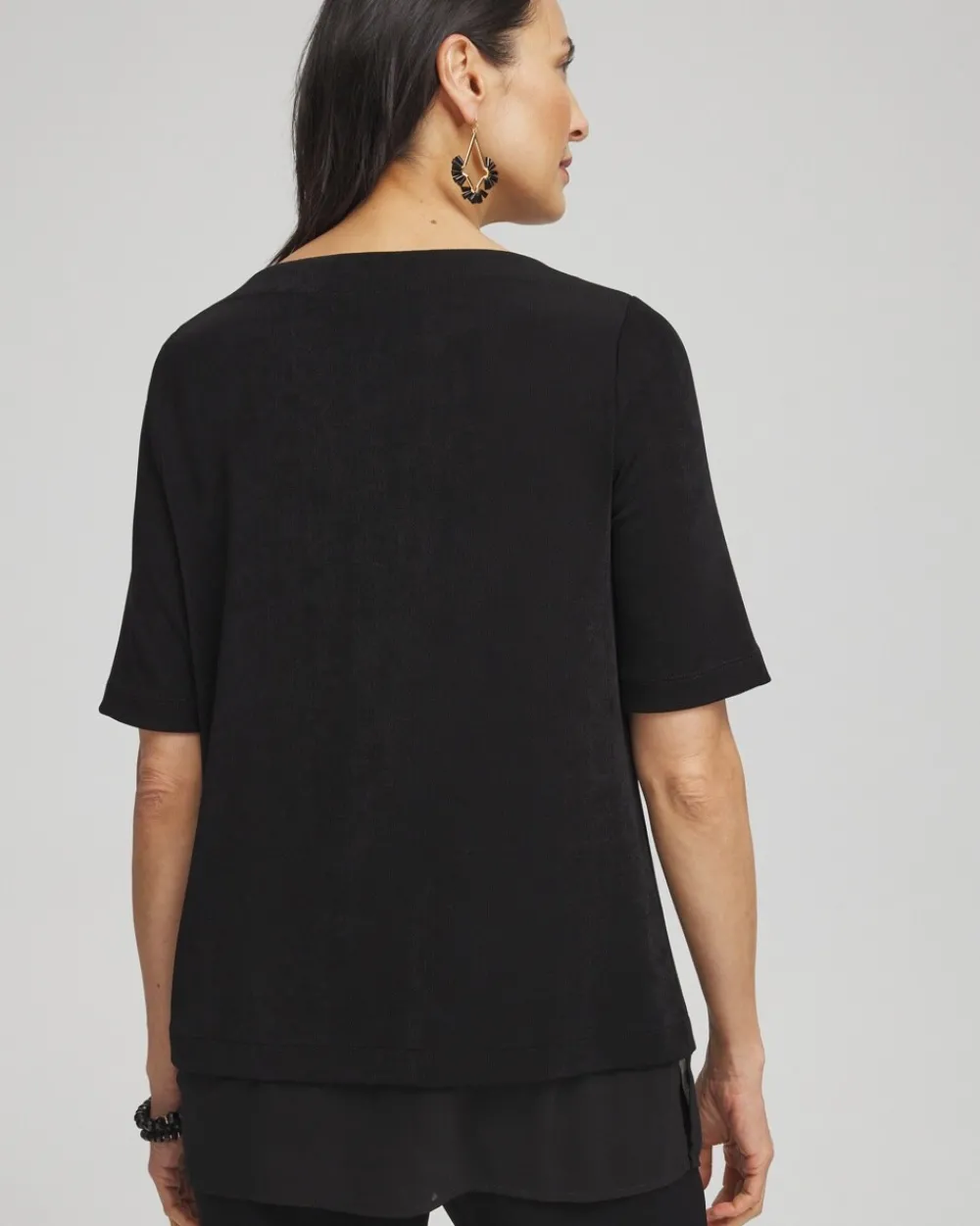 Fashion Travelers™ Chiffon Hem Top Tops
