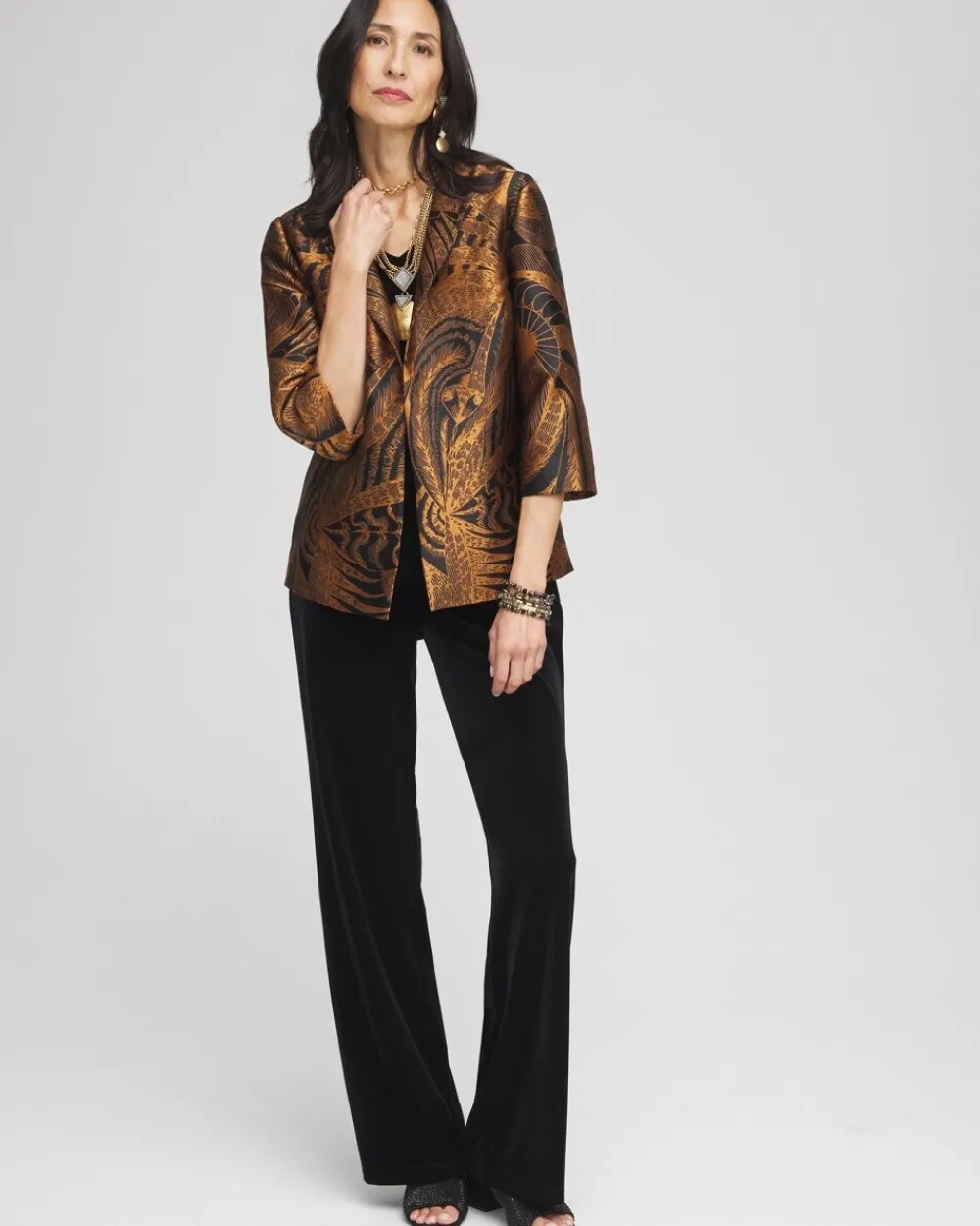 Sale Travelers™ Collection Floral Jacquard Jacket Jackets & Coats