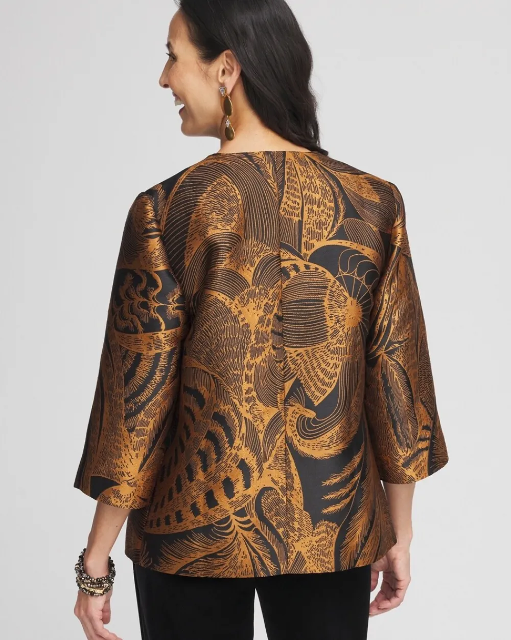 Sale Travelers™ Collection Floral Jacquard Jacket Jackets & Coats