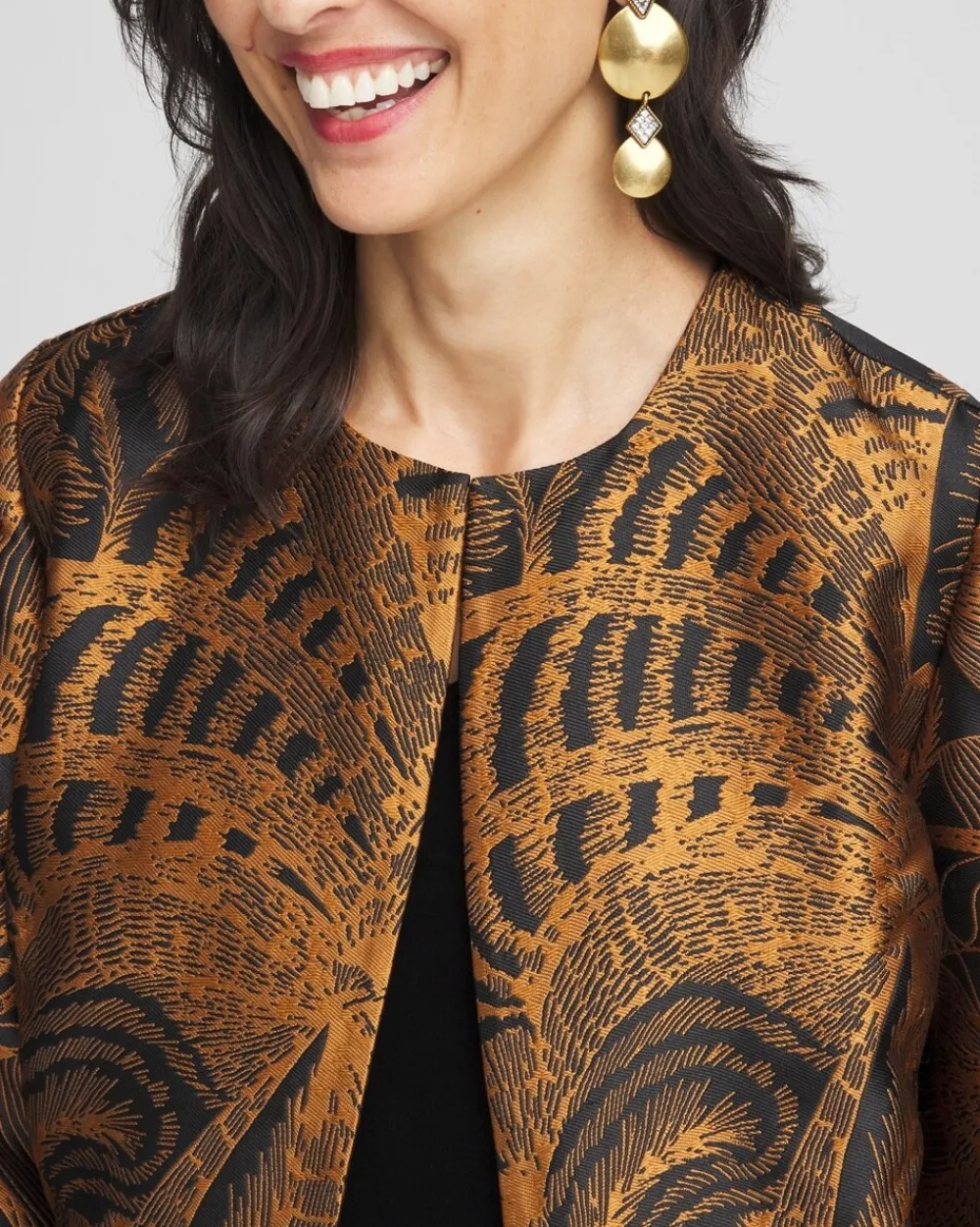 Sale Travelers™ Collection Floral Jacquard Jacket Jackets & Coats