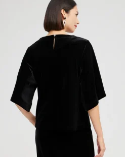 Outlet Travelers Collection Velvet Top Tops | Matching Sets