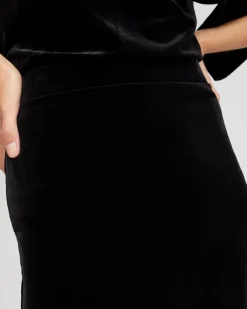 Cheap Travelers Collection Velvet Midi Skirt Dresses | Skirts