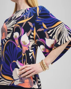 Flash Sale Travelers™ Floral Kimono Sleeve Top Tops