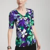 Store Travelers™ Floral V-neck Top Tops