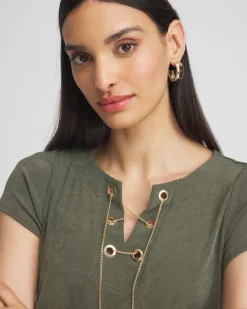 Outlet Travelers™ Lace Up Top Tops