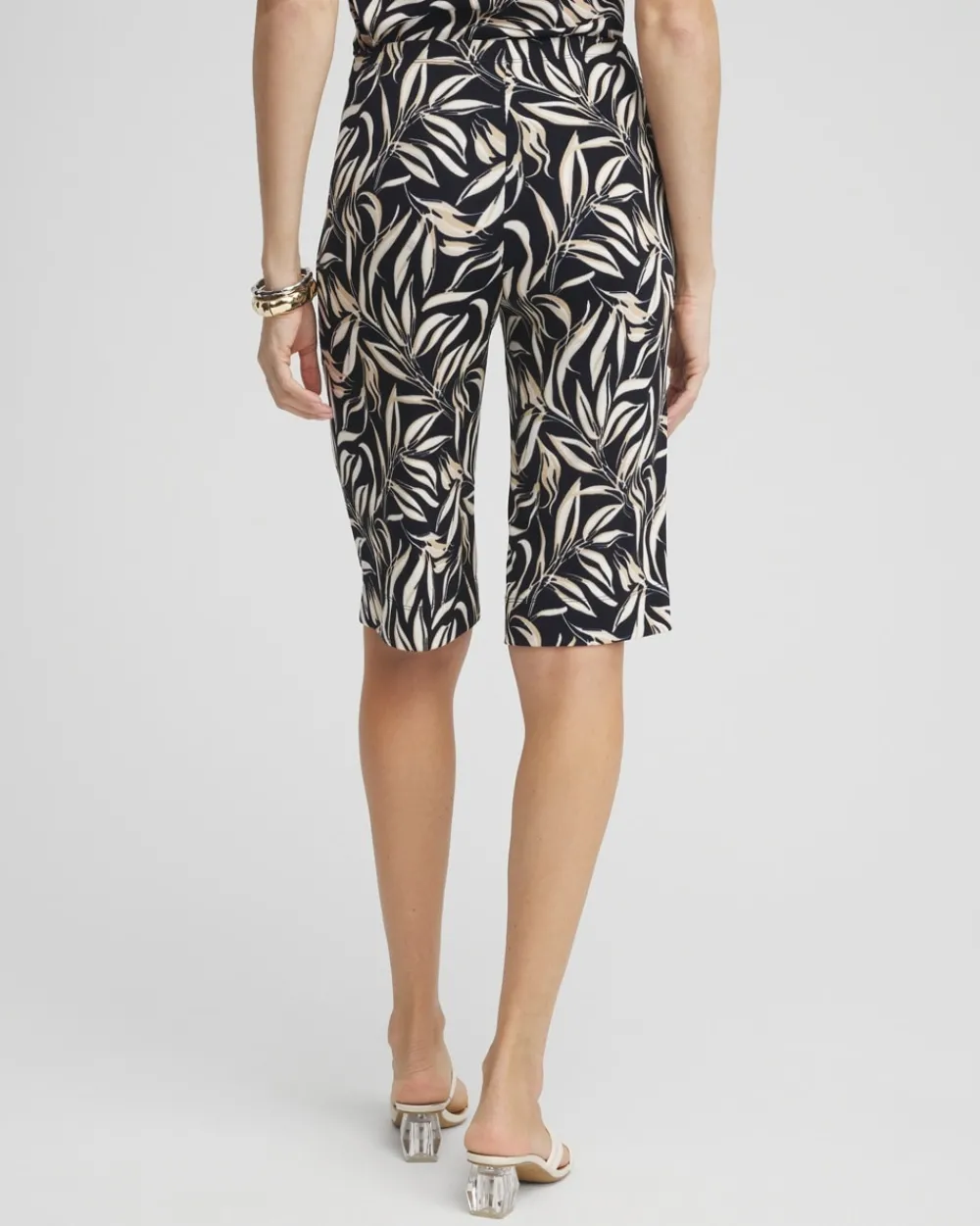 Cheap Travelers™ Leaf Print Bermuda Shorts Pants