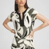 Store Travelers™ Leaves Cap Sleeve Kurta Tops