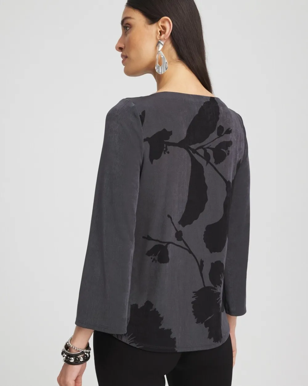 New Travelers™ Modern Floral Tunic Tops