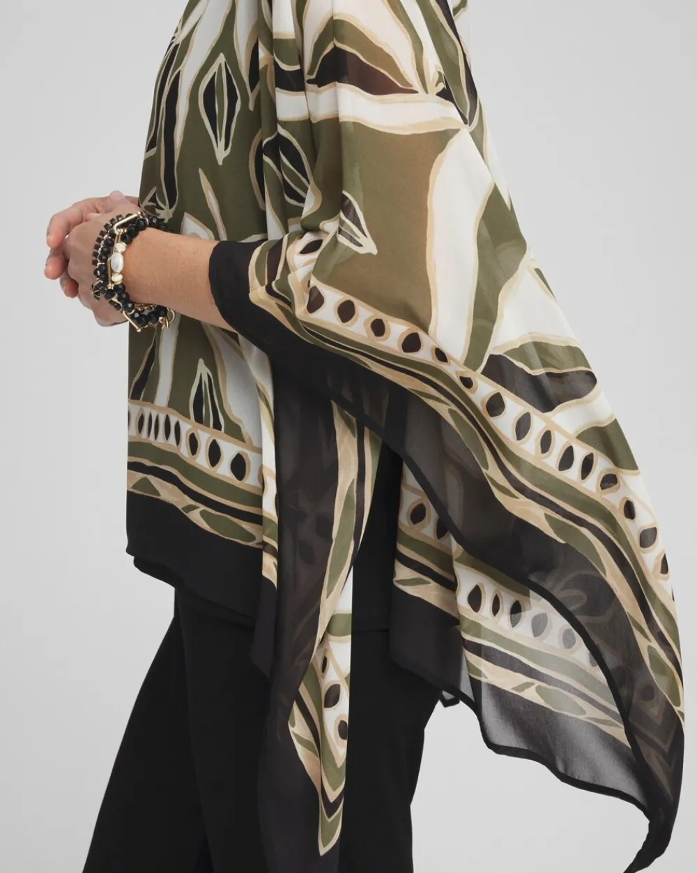 Fashion Travelers™ Paisley Chiffon Layer Top Tops