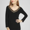 Discount Travelers™ Rhinestone V-neck Top Tops