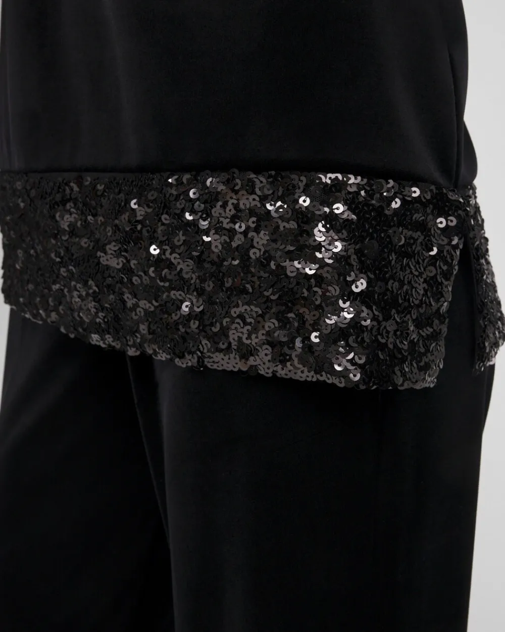 Outlet Travelers™ Velvet Sequin Tunic Tops