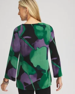 Online Travelers™ Watercolor Bell Sleeve Tunic Tops