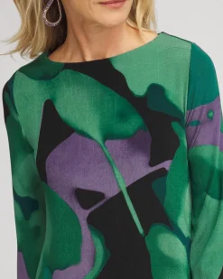 Online Travelers™ Watercolor Bell Sleeve Tunic Tops