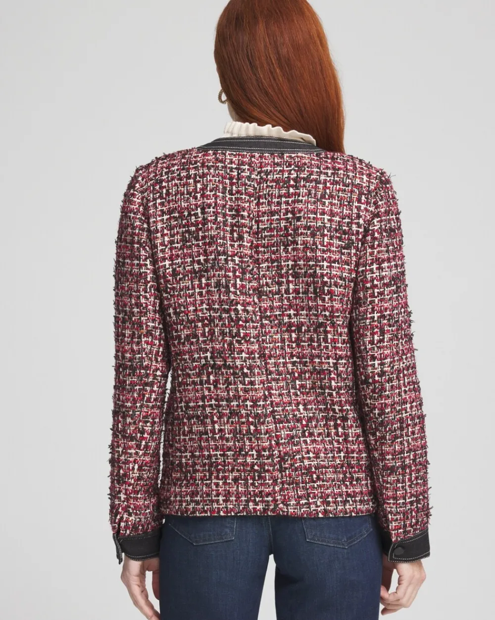 Sale Tweed & Denim Trim Jacket Jackets & Coats