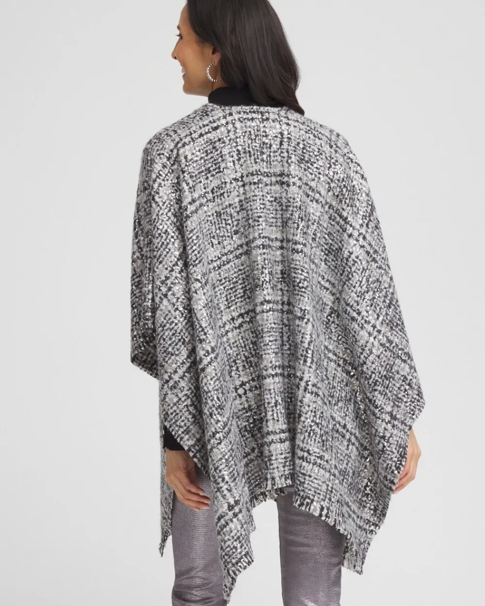 Cheap Tweed Ruana Tops | Ponchos & Ruanas