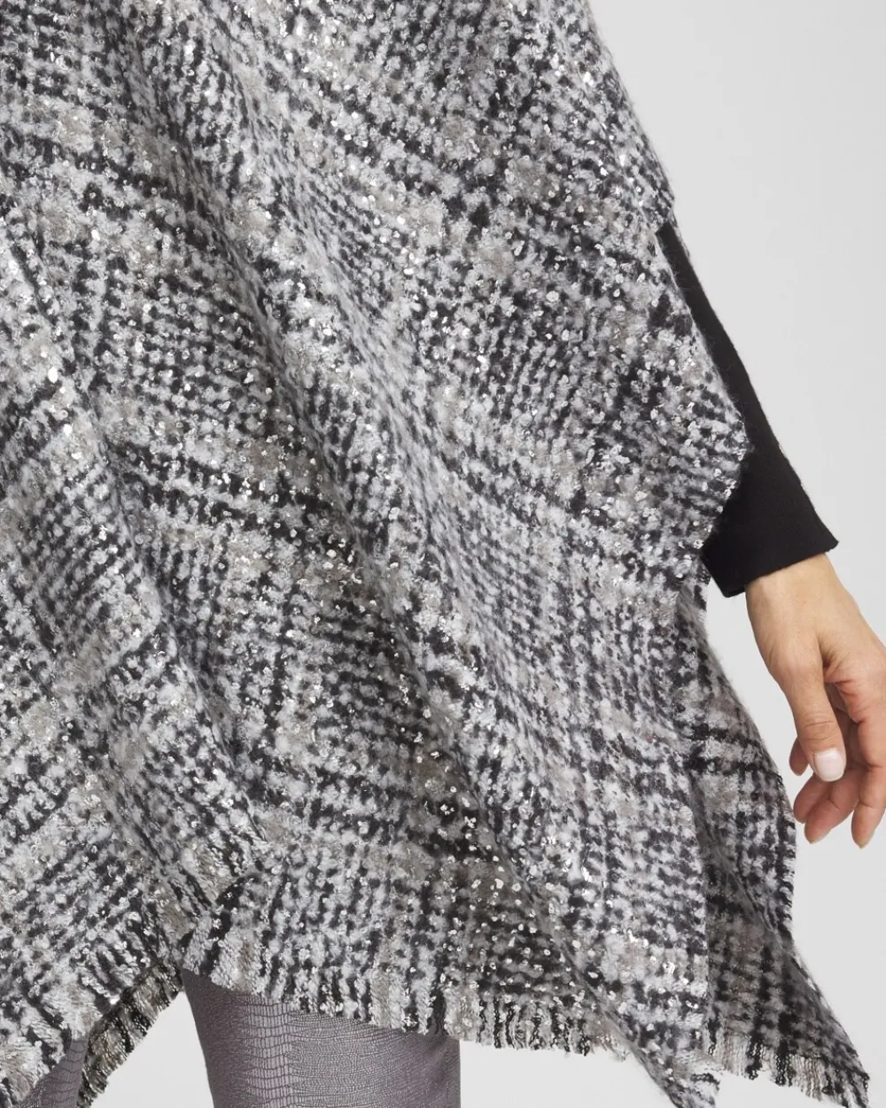 Cheap Tweed Ruana Tops | Ponchos & Ruanas
