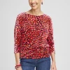 Hot Velvet Banded Hem Print Top Tops | Tees