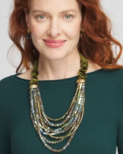 Flash Sale Velvet Beaded Statement Necklace Necklaces