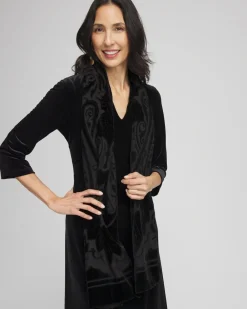 Cheap Velvet Burnout Scarf Scarves