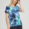 New Zenergy® Foliage Print Tee Tops