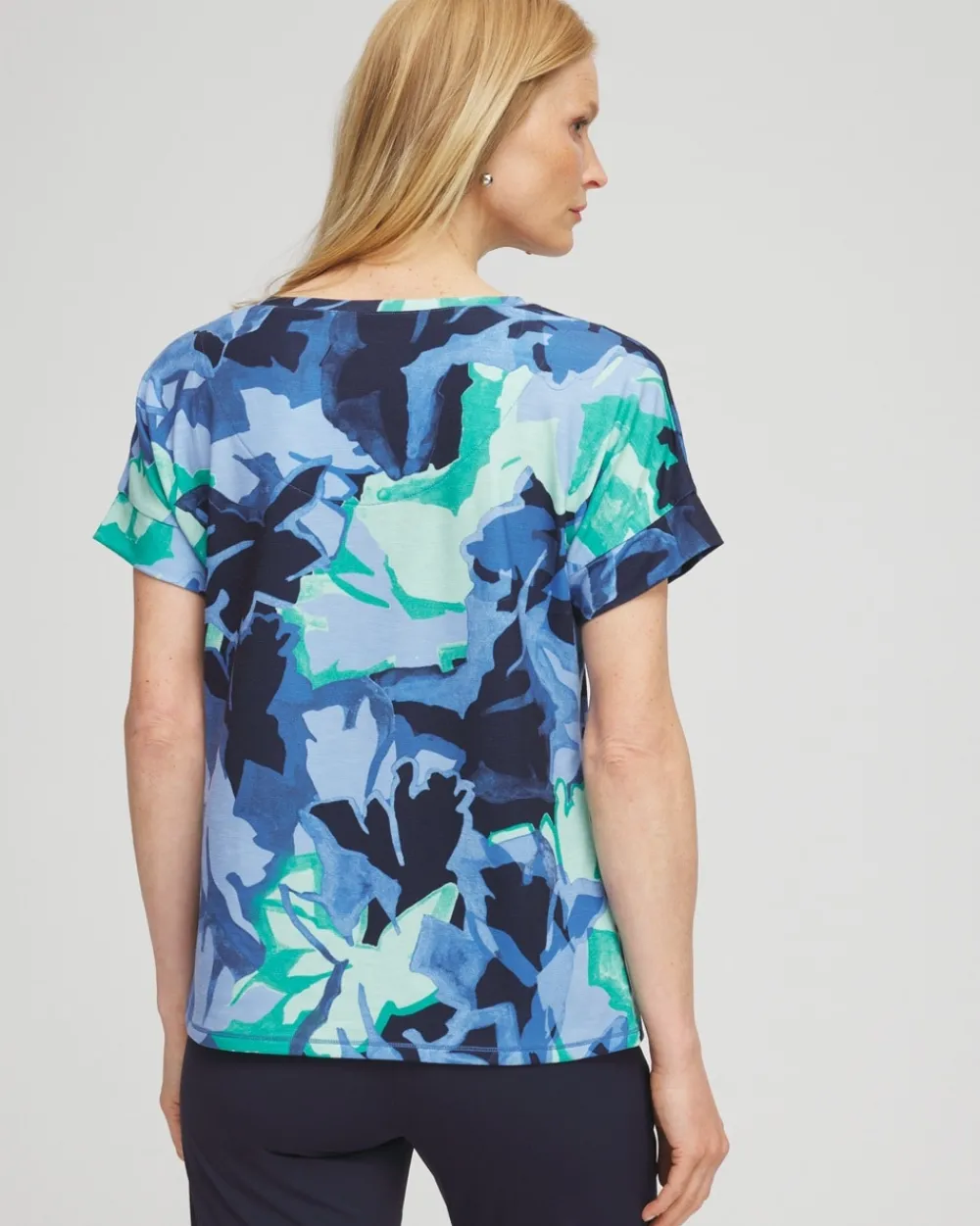 New Zenergy® Foliage Print Tee Tops