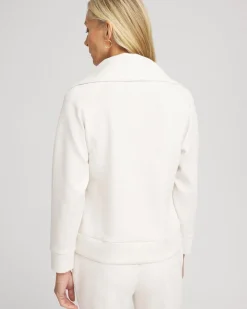 Sale Zenergy® Heathered Scuba Satin Trim Sweatshirt Tops | Activewear