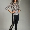 Cheap Zenergy® Leopard Print Side Panel Leggings Pants