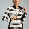 Flash Sale Zenergy® Luxe Cashmere Blend Striped Cardigan Jackets & Coats | Activewear