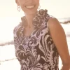 New Zenergy® Neema Paisley Ruffle Tank Tops
