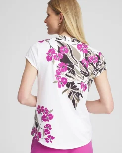 Fashion Zenergy® Placed Floral Top Tops