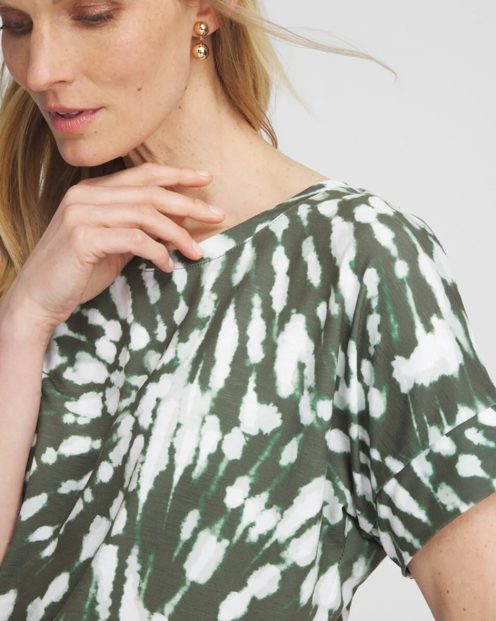 Clearance Zenergy® Placed Tie Dye Tee Tops